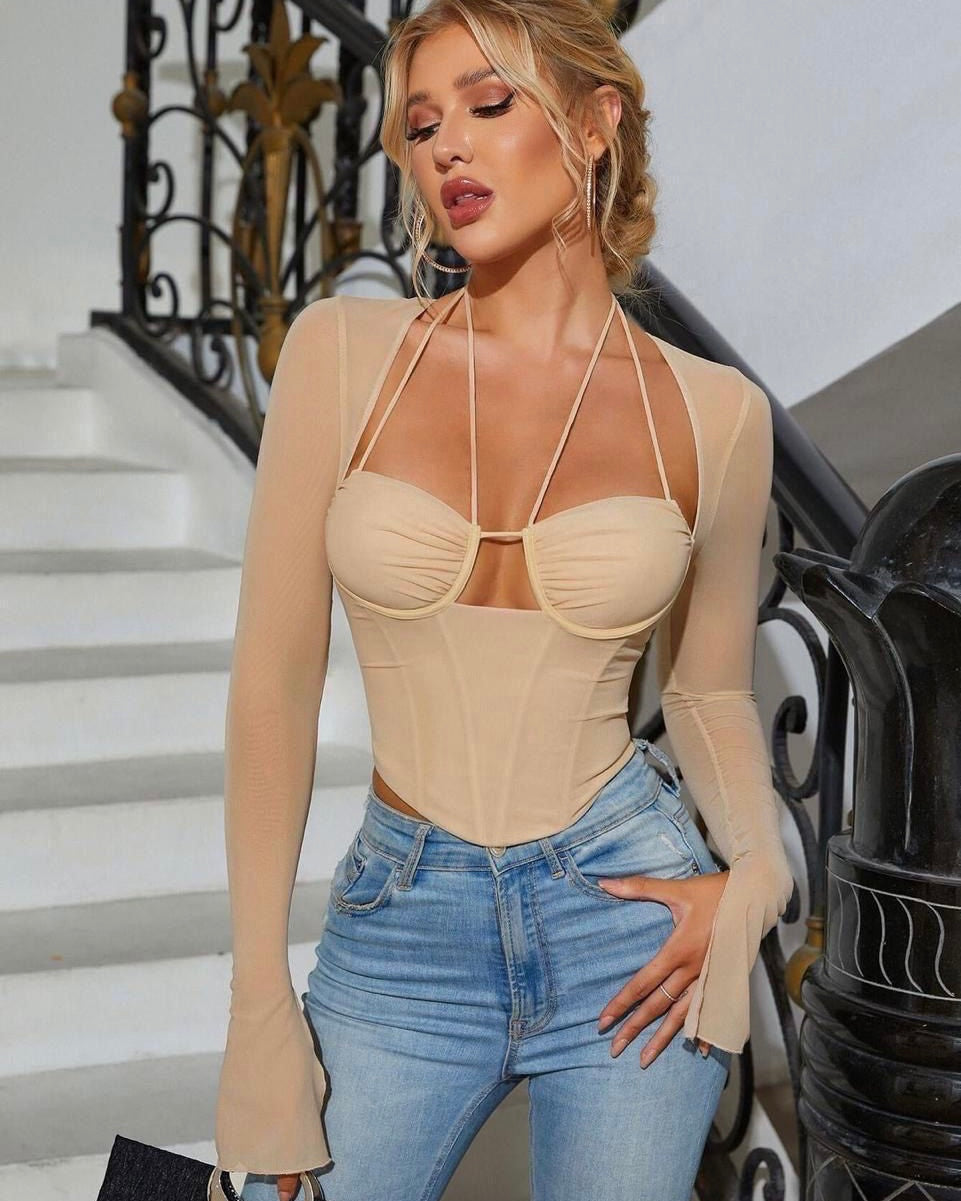 Corset manga larga Delia